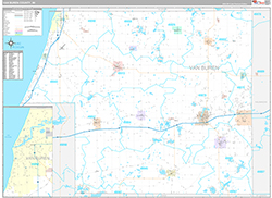 Van Buren County Wall Map Premium Style 2026